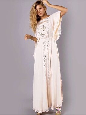 Fillyboo “I Believe in Unicorns” pink maxi dress size M - Gorgeous & Rare!!